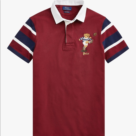 Ralph Lauren Bear Logo Short Sleeve Rugby Shirt, S - Picture 1 of 5